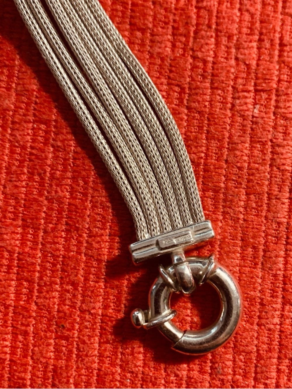Unique Vintage Bracelet and Necklace Set in Two Tone Sterling Silver - Picture 13 of 14
